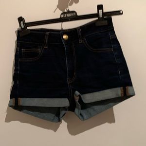 American Eagle stretch dark wash jean shorts